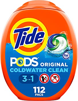 Tide PODS Laundry Detergent Original Scent, 112 count