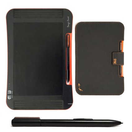 Boogie Board Sync 9.7-Inch LCD eWriter in Black and Orange with Folio Case and Replacement Stylus