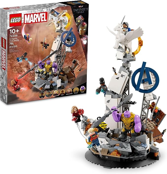 LEGO Marvel Endgame Final Battle 76266 Build and Display Avengers Model, Collectible Playset with 6 Minifigures Including Captain Marvel, Gift Idea for Christmas for Teen Boys, Girls and Marvel Fans