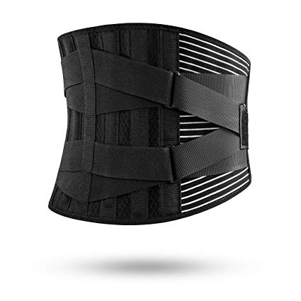 FREETOO Back Braces Lumbar Support - Double Compression Adjustment Back Support Back Pain Relief for Man Women