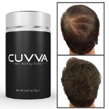 Hair Fibers - Hair Loss Concealer for Thinning Hair - Cuvva Keratin Hair Fibers Will Instantly Make Thin Hair Look Thicker - Regain Confidence with Thicker Hair - Best Money-back Guarantee - Black