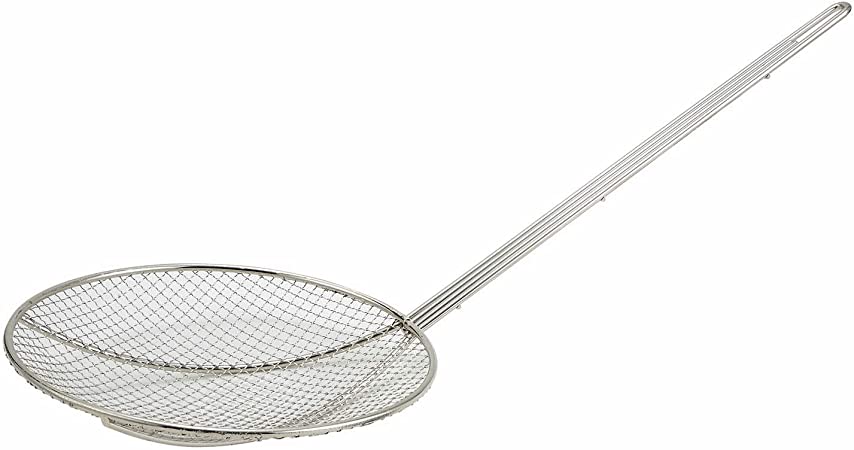 Winco Round Wire Skimmer, 12-Inch,Nickel,Medium