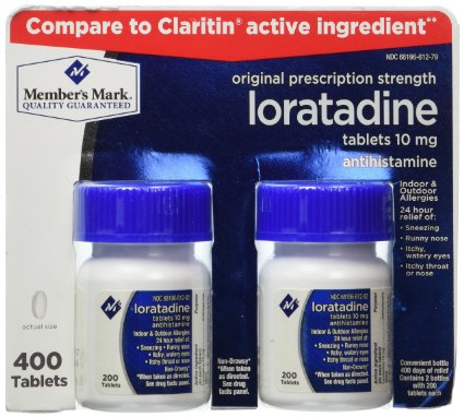 Members Mark, Loratadine 10mg, 400 Tablets (Compare To Claritin)