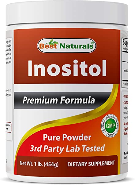 Best Naturals Pure inositol Powder (Vitamin B8), 1 Lb Supports Healthy Liver Function, Promotes Cellular Detoxification & Supports Membrane Function