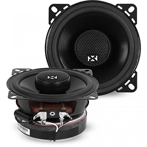 NVX® 4 inch True 60 watt RMS 2-Way Coaxial Car Speakers [V-Series] with Silk Dome Tweeters, Set of 2 [VSP4]