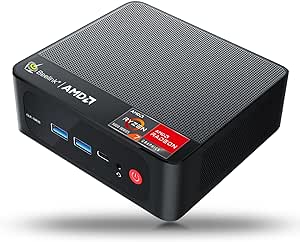 Beelink SER5 Mini PC,AMD Ryzen 7 5700U Processor,up to 4.3 GHz(8C/16T),Mini Computer with 16G DDR4 RAM/500GB M.2 2280 PCIe3.0 NVMe SSD,4K FPS/WiFi 6/BT5.2/HDMI DP Type-C/USB3.2/Triple Display