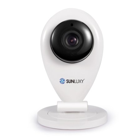 SUNLUXY Wireless WiFi Baby Video Monitor Security IP Camera 720P HD Night Vision Two-way Audio Motion Detecting APP Remote View SD Card Storage