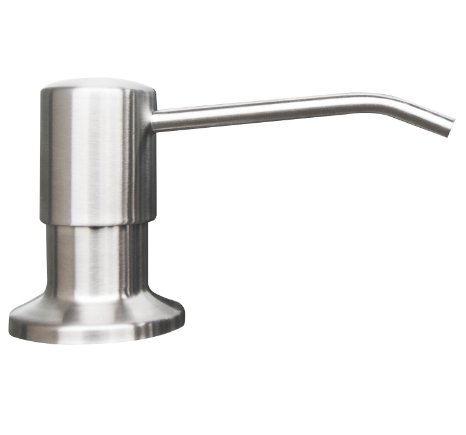 Korlen Stainless Steel Sink Soap Dispenser - Large Capacity 17 OZ Bottle - 3.15 Inch Threaded Tube for Thick Deck Installation