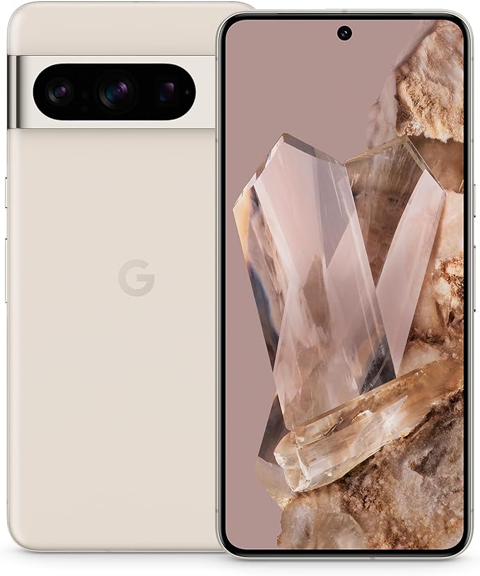 Google Pixel 8 Pro – Unlocked Android Smartphone with telephoto lens, 24-hour battery and Super Actua display – Porcelain, 128GB