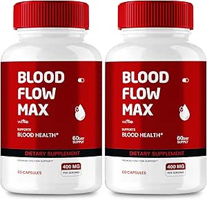 Blood Flow Max Capsules, Blood Flow Max Advanced Formula Blood Support, Maximum Strength Supplement for Healthy Blood Circulation, All Natural Vitamin Pills for Overall Wellness, Reviews (2 Pack)