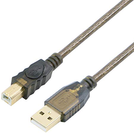 USB 2.0 Cable A Male to B Male Cable for Printer Scanner (60 Feet)