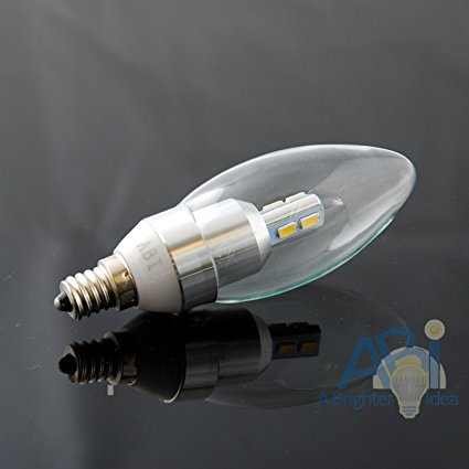 ABI 3-Watt Warm White Candelabra LED Light Bulb, E12 Base 250 Lumens