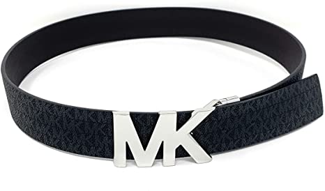 Michael Kors Womens Reversible MK Logo Belt Black/Brown Medium