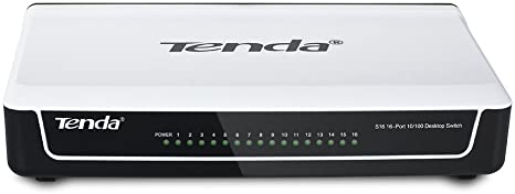 Tenda 16-Port Fast Ethernet 10/100Mbps Desktop Switch (S16)