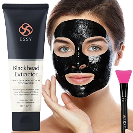 Black Mask Peel off Mask,Charcoal Blackhead Remover Mask - Deep Cleansing Mask, Deep Pore Cleanse for Acne, Oil Control, and Anti-Aging Wrinkle Reduction with Brush (80 g)