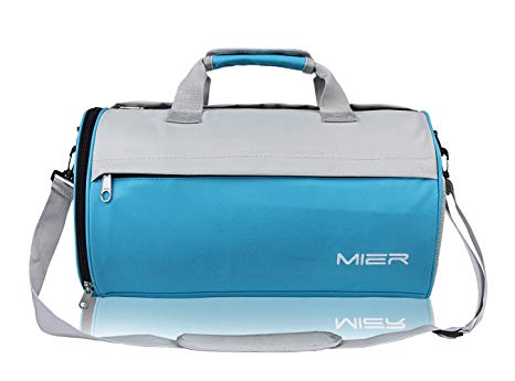 MIER Barrel Sports Bag Small Gym Bag with Shoes Compartment for Men and Women, 2 Size