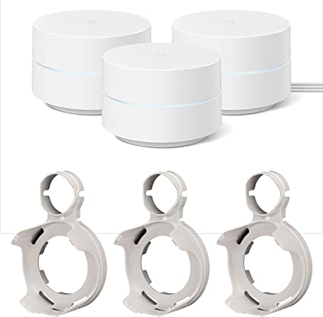 Google WiFi Mesh Network Router AC1200 Point (3pk) with Outlet Wall Mount (3pk) Bundle