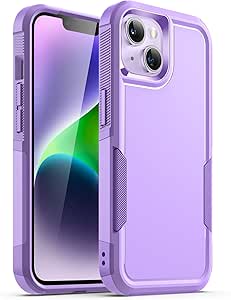 JETech Case for iPhone 14 6.1-Inch, Heavy Duty Dual-Layer Rugged Protection, Shockproof Protective Tough Phone Cover with Matte Back (Light Purple)