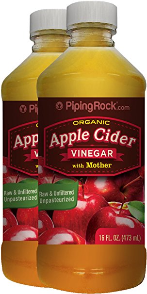 Apple Cider Vinegar w/Mother (Organic) 2 Bottles x 16 fl oz (473 mL)