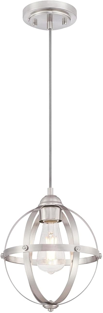 Westinghouse Lighting 6362000 Stella Mira One-Light Mini, Brushed Nickel Finish Indoor Pendant, 1