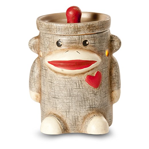 Sock Monkey by ScentSationals® - Mini Size Electric Candle Warmer 120V. Scented Wax Warmer 25w Bulb. Novelty Home Décor
