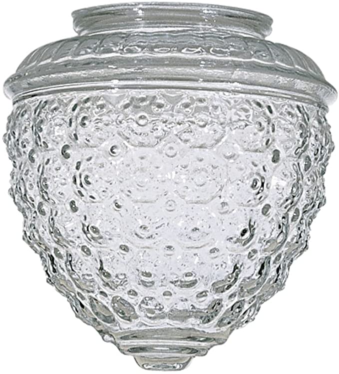 Clear Pineapple Glass Shade - 3-1/4-Inch Fitter Opening