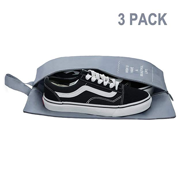 eachway Travel Shoe Bags Set of 4 Waterproof Nylon with improved Zipper for Men & Women