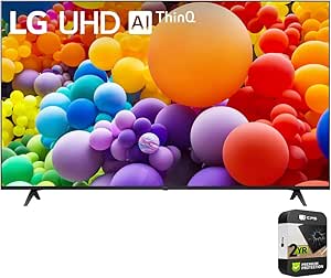 LG 50UT7570PUB 50-Inch UT75 Series LED Smart TV 4K (2024) Bundle with 2 Year CPS Enhanced Protection Pack