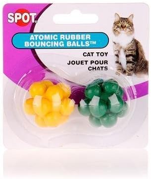 Ethical Pet Atomic Bouncng Ball Cat Toy (2 Pack) [Set of 4]
