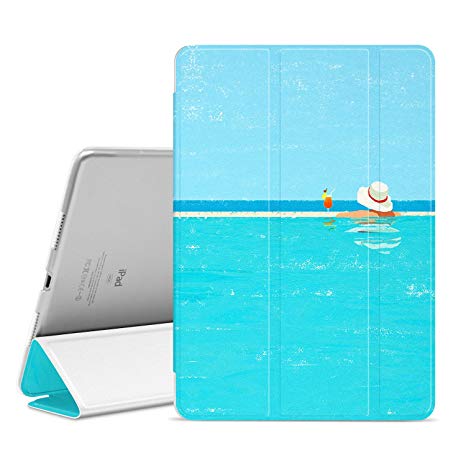 Ayotu iPad Pro 10.5 Case,Slim Lightweight Auto Wake/Sleep Smart Stand Cover Case with Translucent Frosted Back Magnetic Cover for Apple iPad Pro 10.5 Inch 2017 Release Tablet-The Summertime