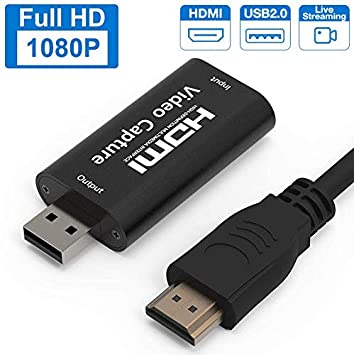 PORTHOLIC Audio Video Capture Cards with 5ft High Speed HDMI Cable, HDMI to USB 2.0 Capture - High Definition 1080p 30fps - for Gaming, Streaming, Broadcasting, Video Conference or Teaching