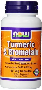 Now Foods Turmeric and Bromelain Veg Capsules, 90 Count , Pack of 3 Now-zm