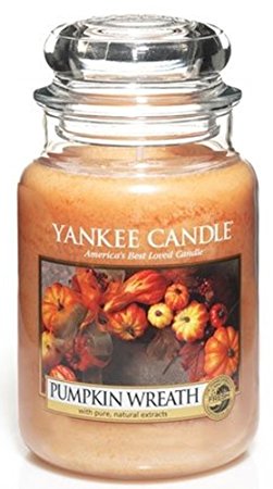 Yankee Candle Pumpkin Wreath Large Jar Candle, Fresh Scent