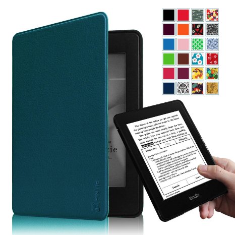 Fintie [Blade] Case for Kindle Paperwhite - Premium Thinnest and Lightest Protective Leather Cover Auto Wake / Sleep for Amazon Kindle Paperwhite (Fits All versions: 2012, 2013, 2014 and 2015), Navy