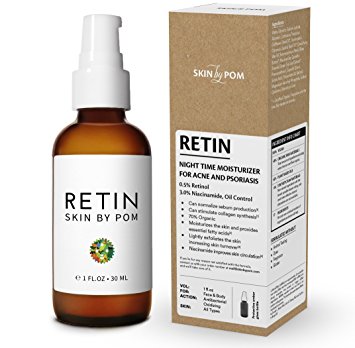 RETIN - 0.5% Retinol, Green Tea & Niacinamide Moisturizing Lotion for Acne, Blemish and Psoriasis Prone Skin - 1 fl.oz