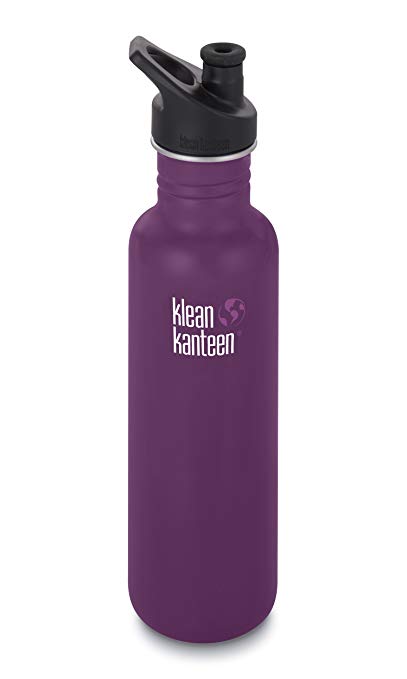 Klean Kanteen Classic Stainless Steel Water Bottle with Klean Coat, Single Wall and Leak Resistant Sport Cap 3.0 (NEW 2018)