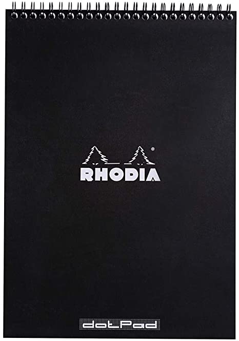 Rhodia Wirebound Notepad, A4, Dot - Black