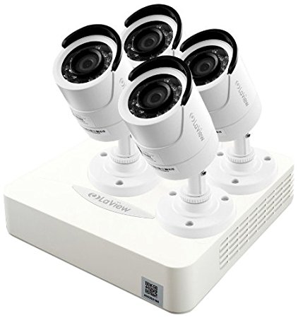 LaView 8 Channel ProX Smart 960H Compact DVR with 4 x 1.3MP Security Cameras, 1TB HDD, Smart Search, LV-KDV2804W1-1TB
