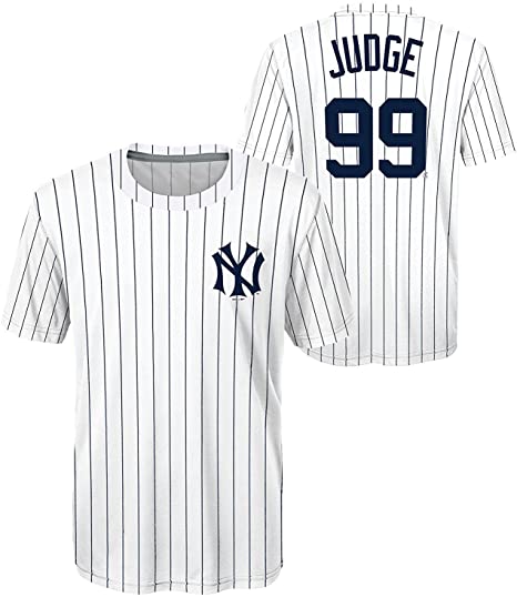 Aaron Judge New York Yankees #99 Cooperstown Collection Polyester Youth Home Jersey T-Shirt (Medium10/12) White