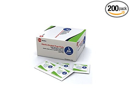 Dynarex 1113 Latex Free Sterile Alcohol Prep Pad (Box of 200)