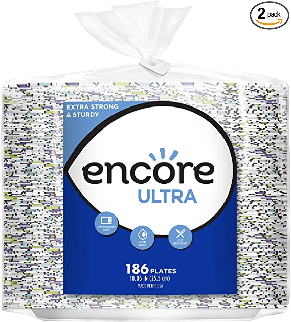 Encore Ultra Paper Plates, 10.06 Inch, 372 Count