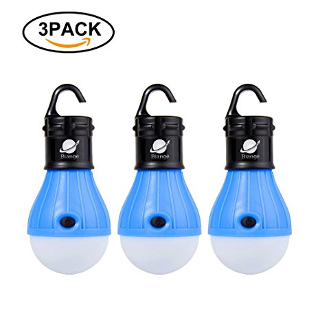 Biange Portable LED Tent Light Blub Outdoor Battery Operated Lantern (3 pack) for Camping, Party, Hiking, Fishing, Hurricane, Storm, Outage, Emergency