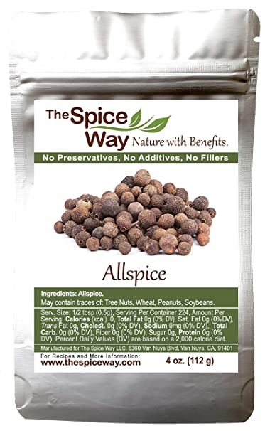 The Spice Way Allspice - Whole | 4 oz | a multipurpose berry for curries, sauces, soups and even pastries