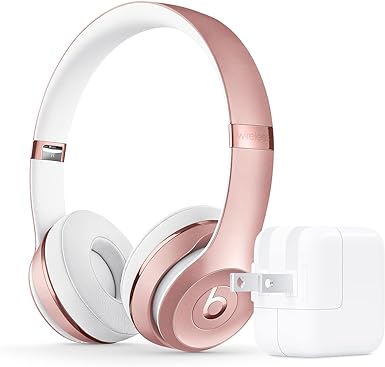 Beats Solo3 Wireless with Apple 12W USB Power Adapter - Rose Gold