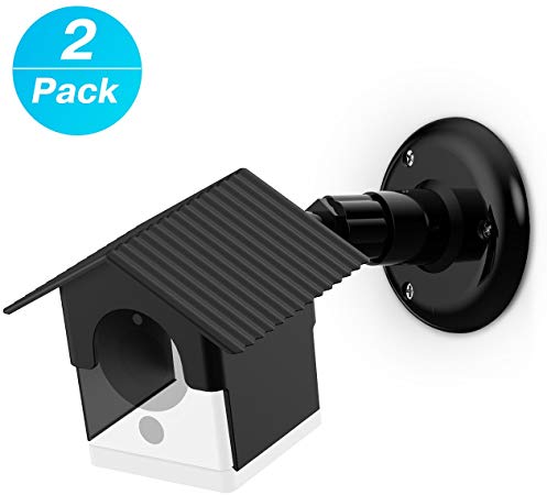 Wyze Camera Wall Mount Bracket, Weather Proof 360 Degree Protective Adjustable Indoor and Outdoor Mount Cover Case for WyzeCam 1080p Smart Camera and Spot Camera Anti-Sun Glare UV Protection (Black)