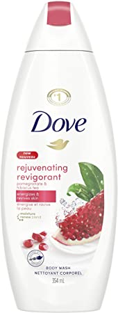 Dove Rejuvenating Pomegranate & Hibiscus Tea Body Wash with Skin Natural Nourishers for Instantly Soft Skin and Lasting Nourishment 354 mL