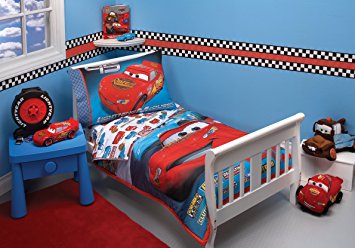 Disney 4 Piece Toddler Bedding Set, Taking The Race (Discontinued by Manufacturer)