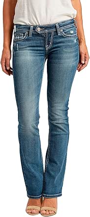 Silver Jeans Co. Women's Tuesday Low Rise Slim Bootcut Jeans