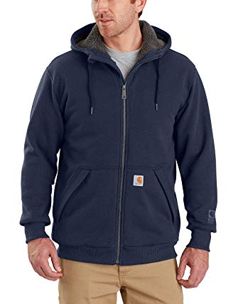 Carhartt Men's Rain Defender Rockland Sherpa Lined Hooded Sweatshirt