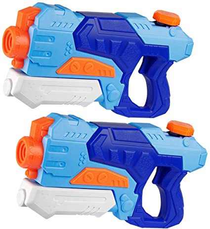 D-FantiX Water Guns 2 Pack, Super Water Blaster Soaker Squirt Guns 550CC Long Range Summer Swimming Pool Beach Party Favors Water Outdoor Toy for Kids Adults Boy Girl